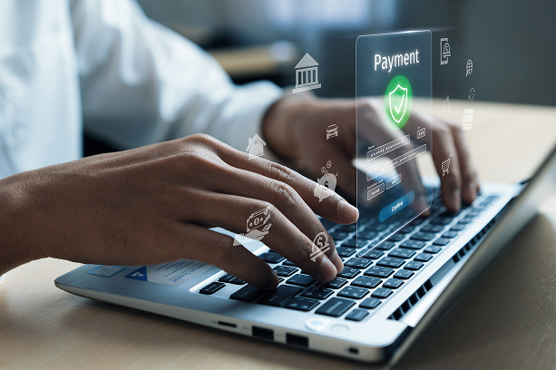 Banking software dashboard on multiple devices