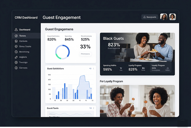 CRM dashboard for guest engagement